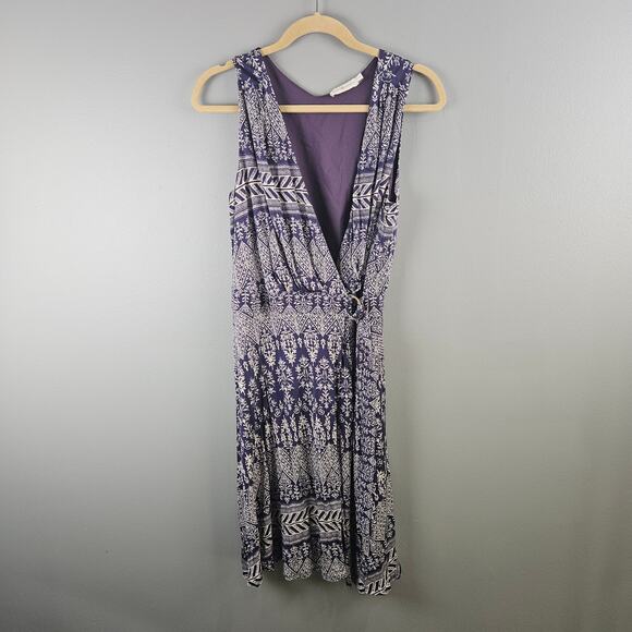 Tory Burch Womens Party Wrap Floral Sleeveless Silk Dress Size S - Picture 1 of 6